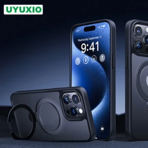 Phone Case with Magnetic Ring Stand for iPhone