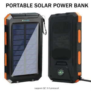 Solar Charger Waterproof Portable Power Bank