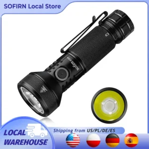 Flashlight Long Range USB C Rechargeable Charging  Throw Torch